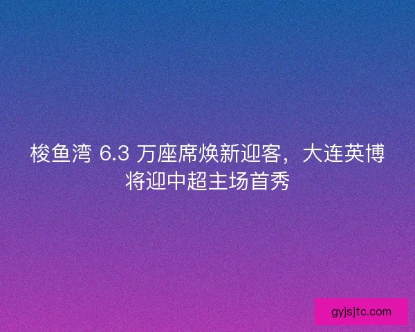 梭鱼湾 6.3 万座席焕新迎客，大连英博将迎中超主场首秀